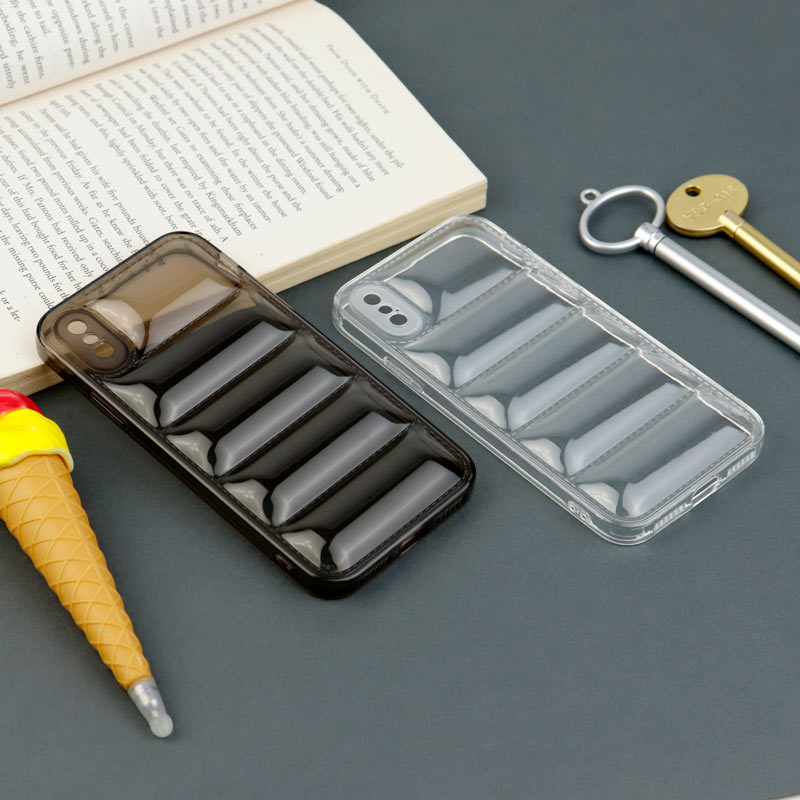 قاب PC شفاف پافر ژله ای محافظ لنزدار iPhone X/XS
