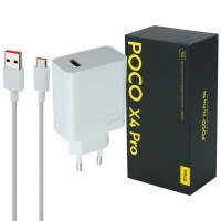 شارژر دیواری فست شارژ POCO X4/X5 Pro 5G 3A PD 67W Type-C + کابل تایپ سی و جعبه گوشی