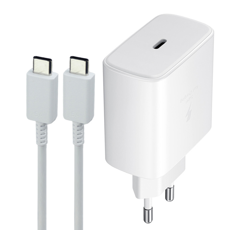 شارژر دیواری فست شارژ Samsung EP-TA845 3A PD 45W Type-C + کابل تبدیل تایپ سی