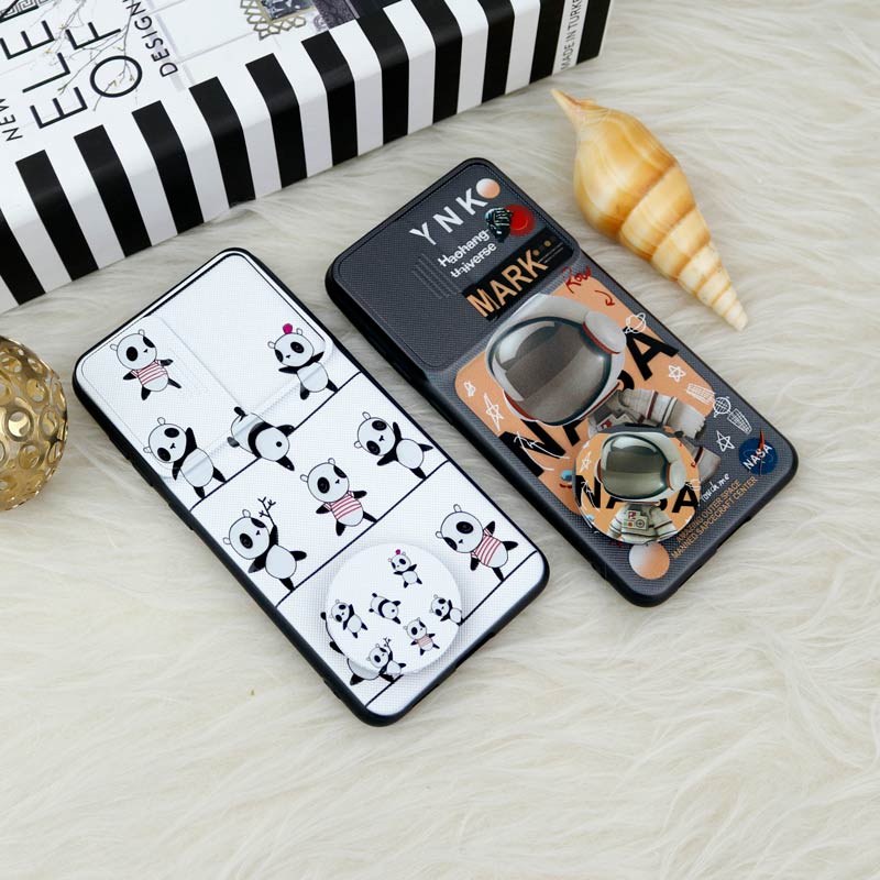 قاب طرحدار محافظ لنزدار کشویی + پاپ سوکت Samsung Galaxy S21 FE 5G سری F