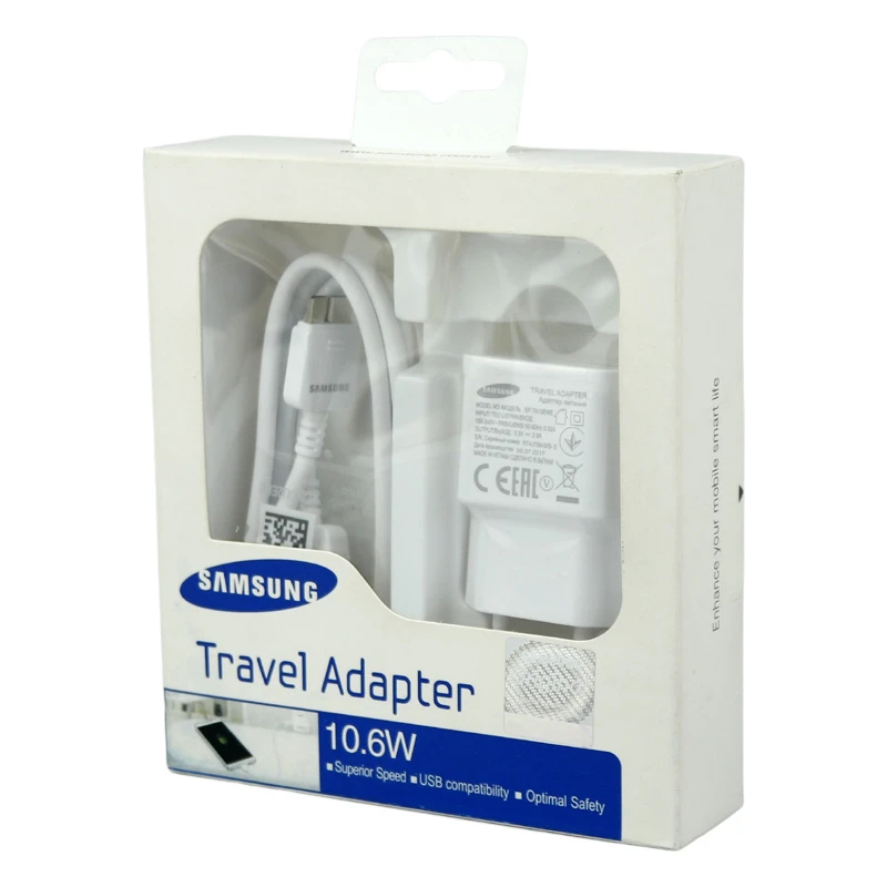 شارژر دیواری 10.6 وات سامسونگ Galaxy USB 3 2A + کابل شارژ