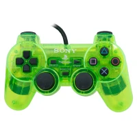 دسته بازی تک شوکدار Sony PS2 شیشه ای سبز شرینک