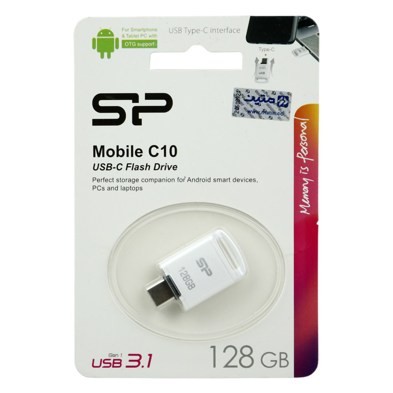 فلش 128 گیگ سیلیکون پاور Silicon Power Mobile C10 OTG Type-C