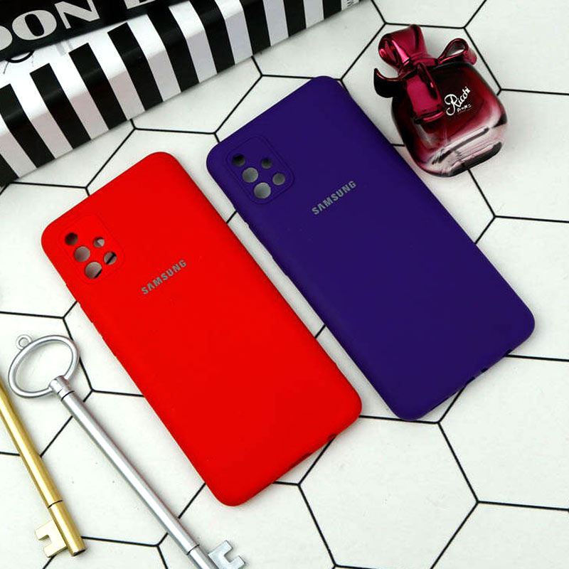 قاب سیلیکونی اصلی زیربسته سامسونگ Galaxy A51 4G محافظ لنزدار