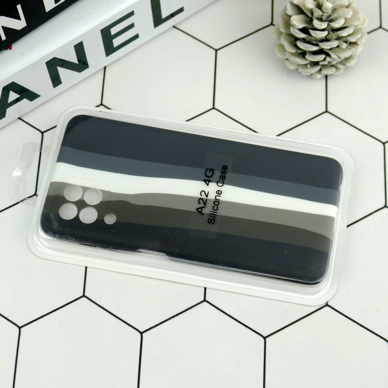 قاب محافظ لنزدار سیلیکونی رنگین کمانی Highcopy سامسونگ A22 4G