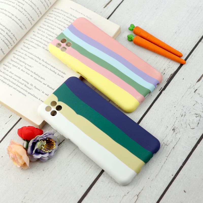 قاب محافظ لنزدار سیلیکونی رنگین کمانی Highcopy سامسونگ A22 5G