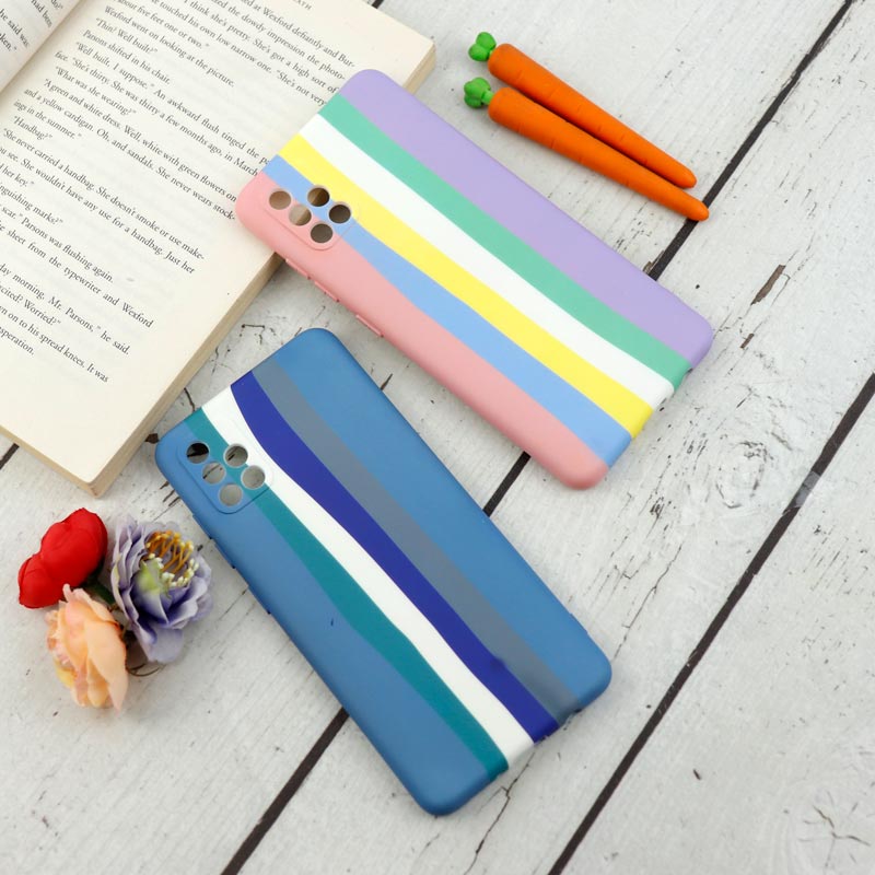 قاب محافظ لنزدار سیلیکونی رنگین کمانی Highcopy سامسونگ A51