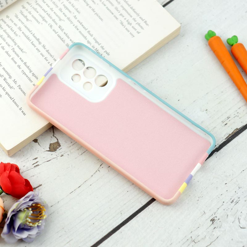 قاب محافظ لنزدار سیلیکونی رنگین کمانی Highcopy سامسونگ A53 5G