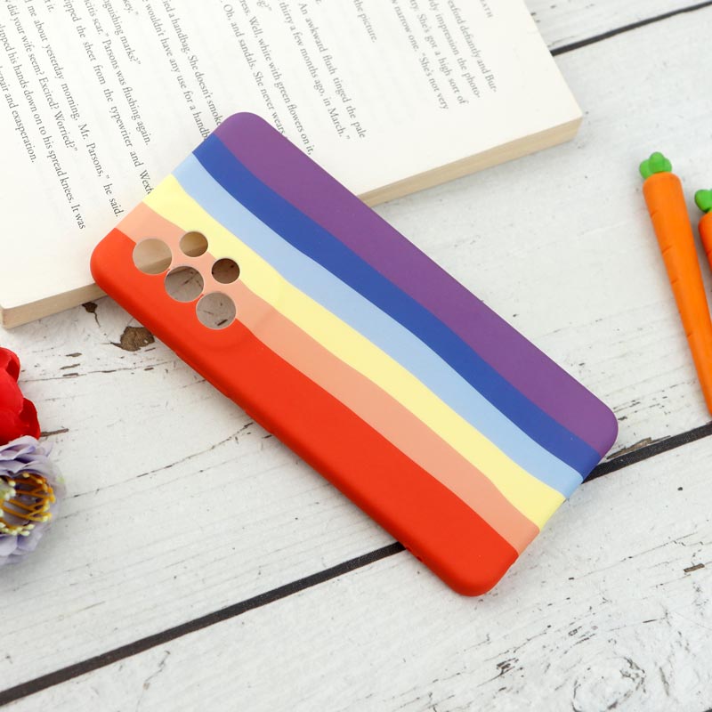 قاب محافظ لنزدار سیلیکونی رنگین کمانی Highcopy سامسونگ A53 5G