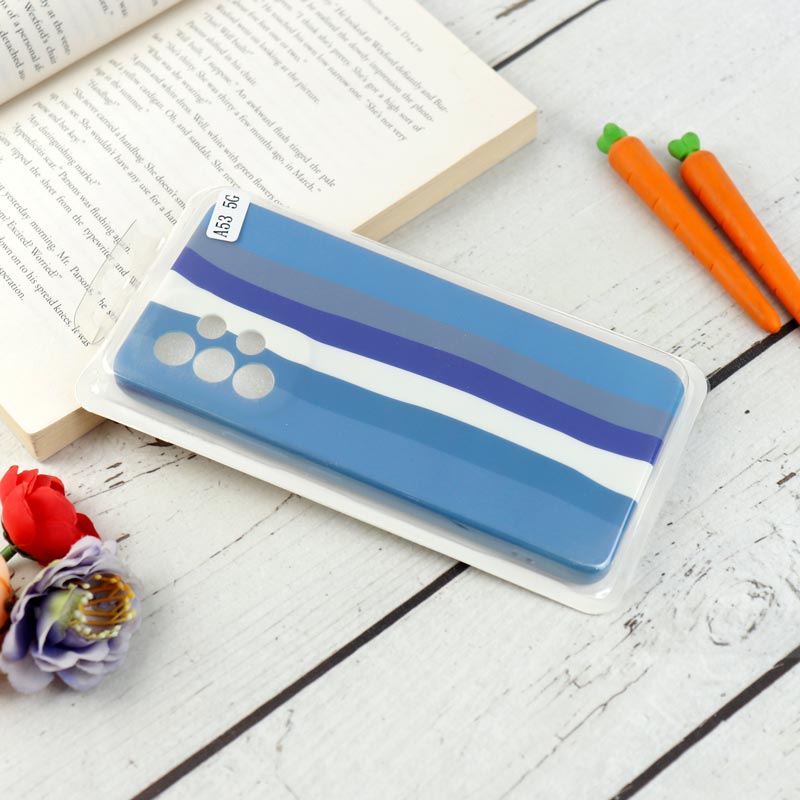 قاب محافظ لنزدار سیلیکونی رنگین کمانی Highcopy سامسونگ A53 5G