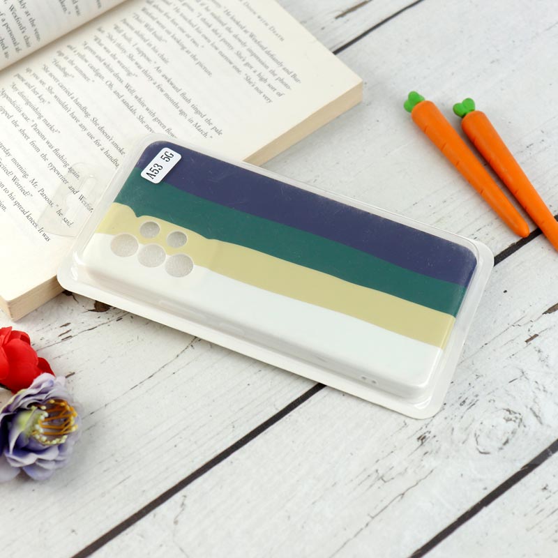 قاب محافظ لنزدار سیلیکونی رنگین کمانی Highcopy سامسونگ A53 5G