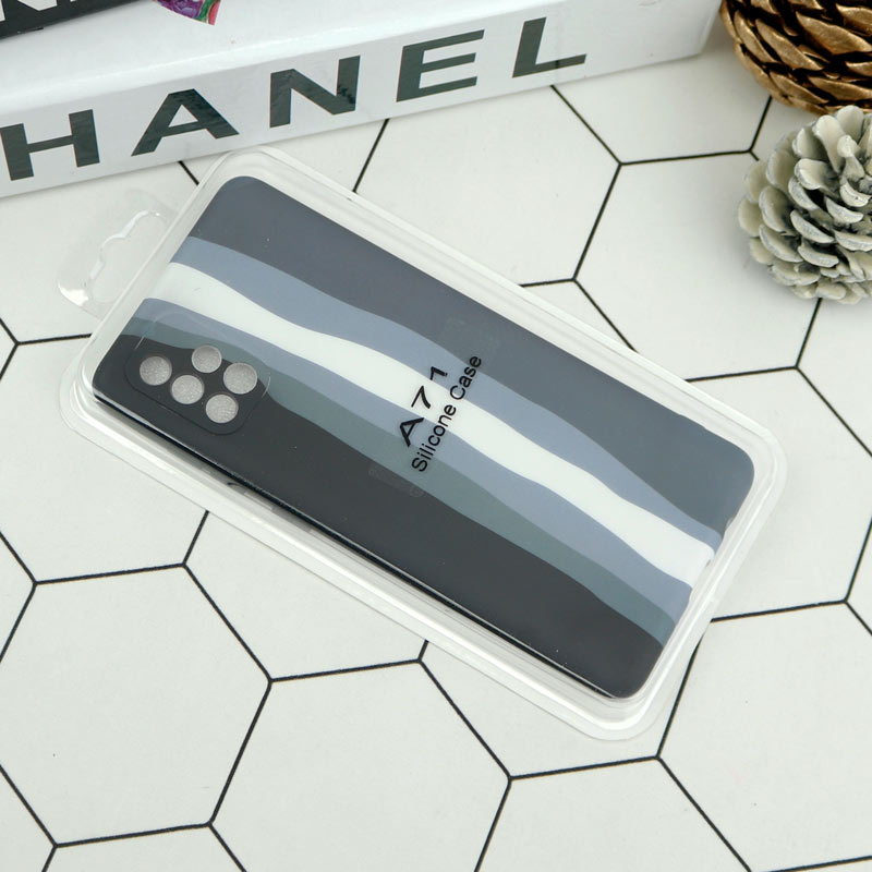 قاب محافظ لنزدار سیلیکونی رنگین کمانی Highcopy سامسونگ A71