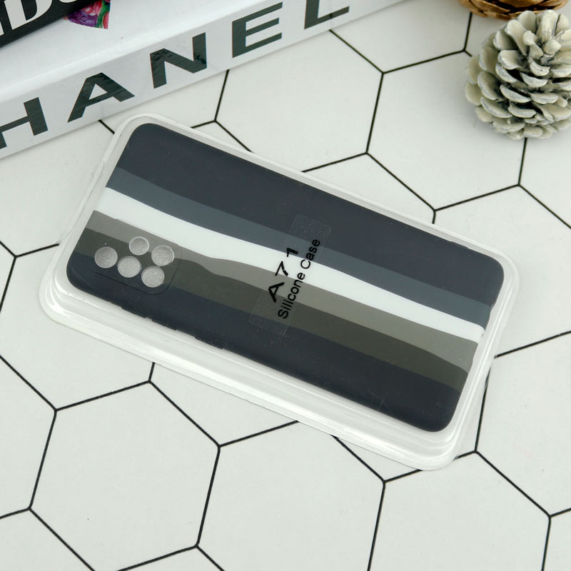 قاب محافظ لنزدار سیلیکونی رنگین کمانی Highcopy سامسونگ A71