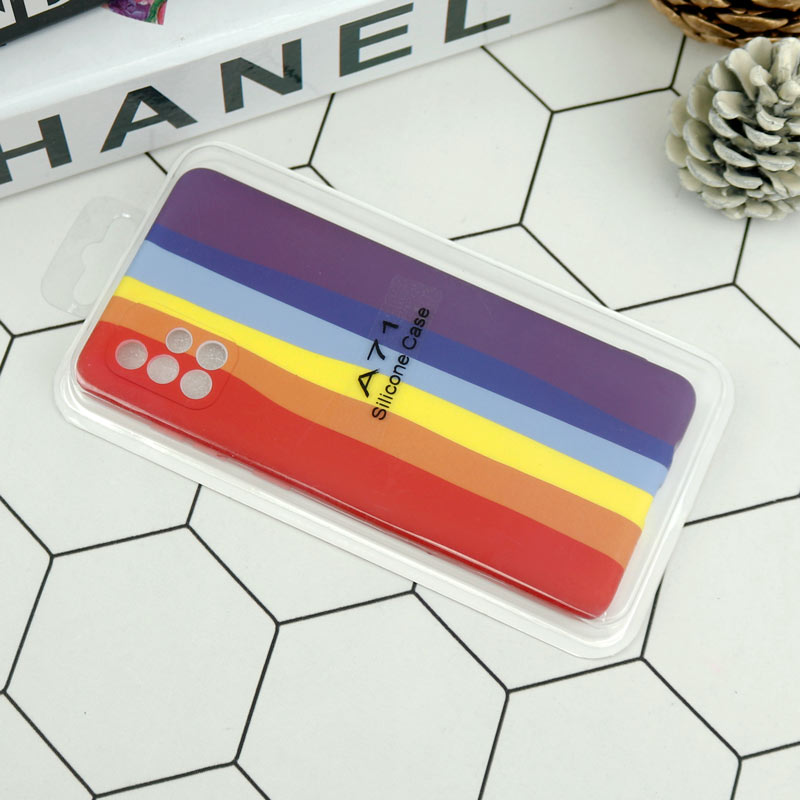 قاب محافظ لنزدار سیلیکونی رنگین کمانی Highcopy سامسونگ A71