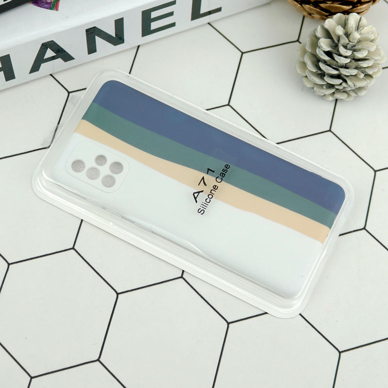 قاب محافظ لنزدار سیلیکونی رنگین کمانی Highcopy سامسونگ A71