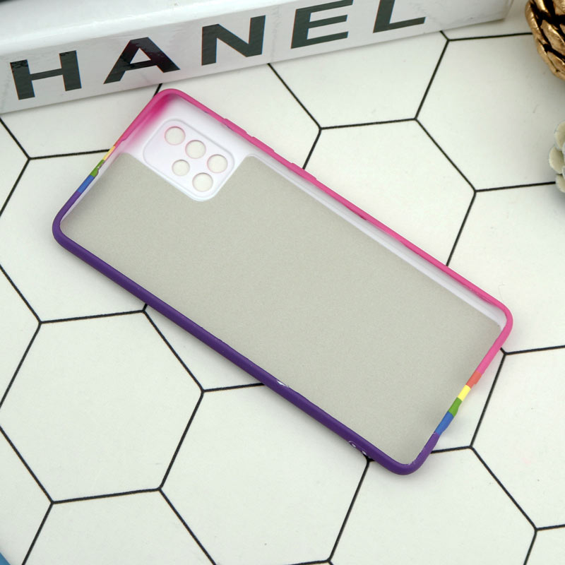 قاب محافظ لنزدار سیلیکونی رنگین کمانی Highcopy سامسونگ A71