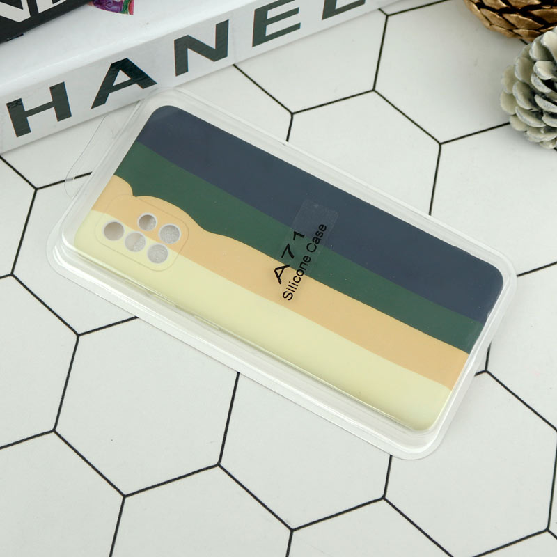 قاب محافظ لنزدار سیلیکونی رنگین کمانی Highcopy سامسونگ A71