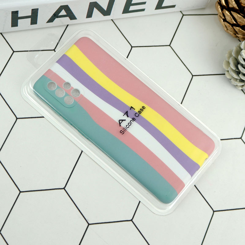 قاب محافظ لنزدار سیلیکونی رنگین کمانی Highcopy سامسونگ A71