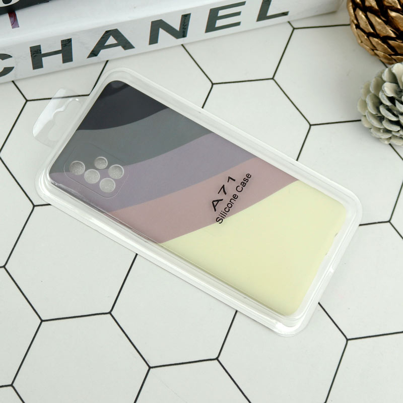 قاب محافظ لنزدار سیلیکونی رنگین کمانی Highcopy سامسونگ A71