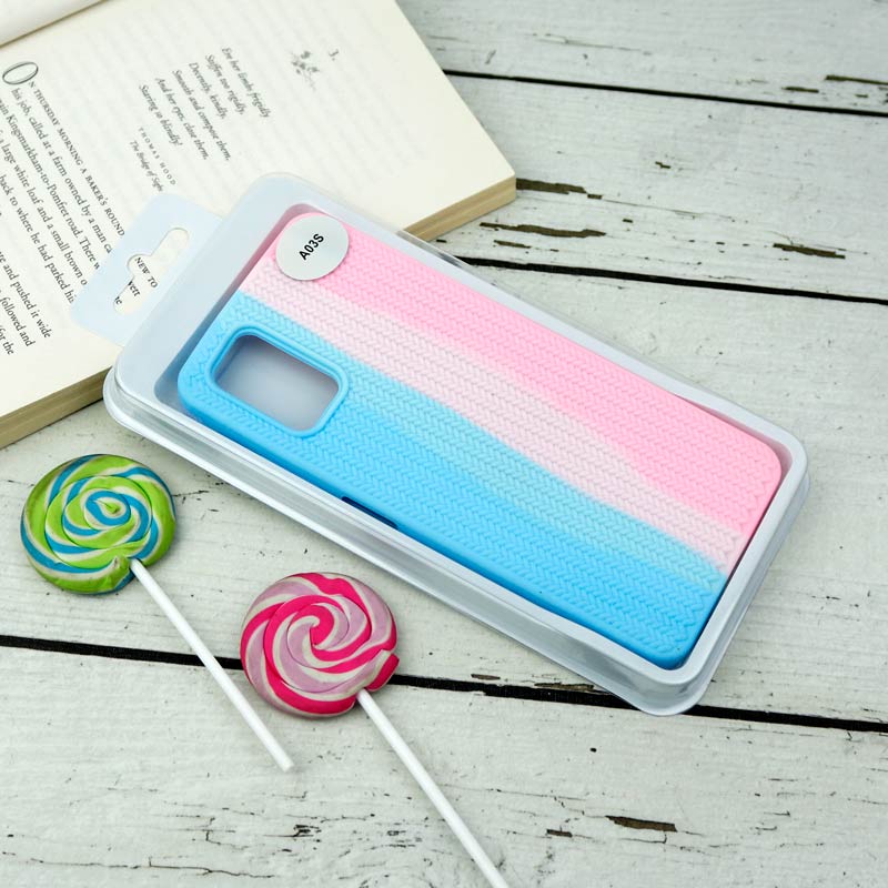 قاب سیلیکونی رنگین کمانی طرح بافت Samsung Galaxy A03s / A02s