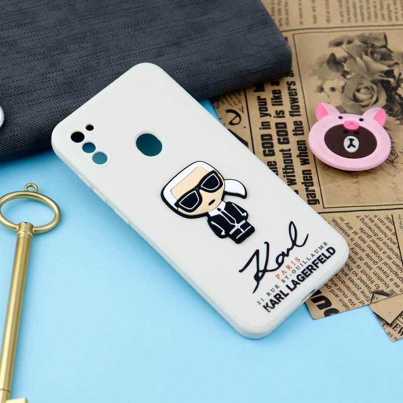 قاب سیلیکونی عروسکی کارل محافظ لنزدار Samsung Galaxy A11