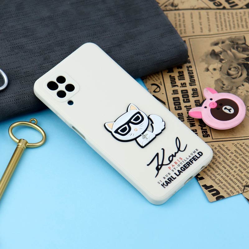قاب سیلیکونی عروسکی کارل محافظ لنزدار Samsung Galaxy A12