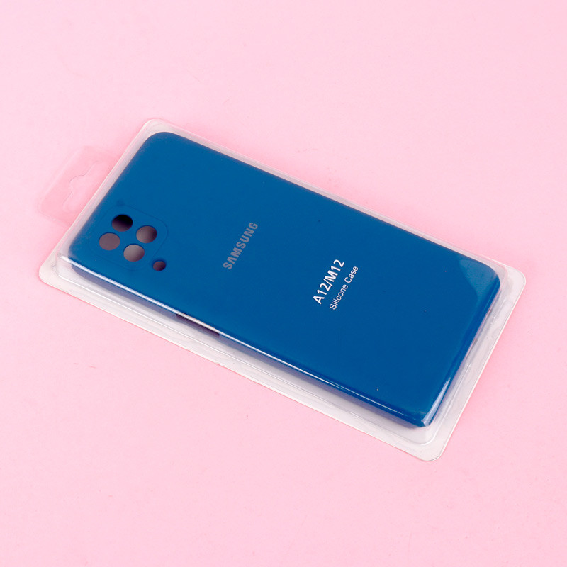 قاب سیلیکونی اصلی زیربسته سامسونگ Galaxy A12 / M12 محافظ لنزدار