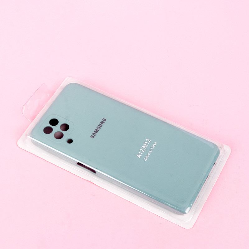 قاب سیلیکونی اصلی زیربسته سامسونگ Galaxy A12 / M12 محافظ لنزدار