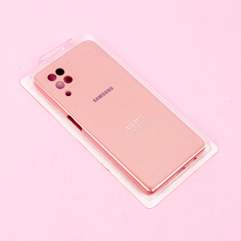 قاب سیلیکونی اصلی زیربسته سامسونگ Galaxy A12 / M12 محافظ لنزدار