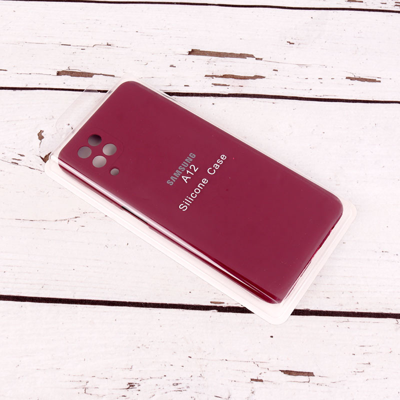 قاب سیلیکونی اصلی زیربسته سامسونگ Galaxy A12 / M12 محافظ لنزدار