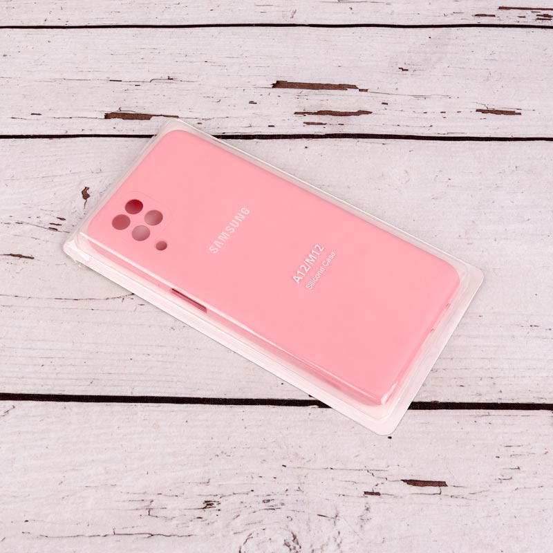 قاب سیلیکونی اصلی زیربسته سامسونگ Galaxy A12 / M12 محافظ لنزدار