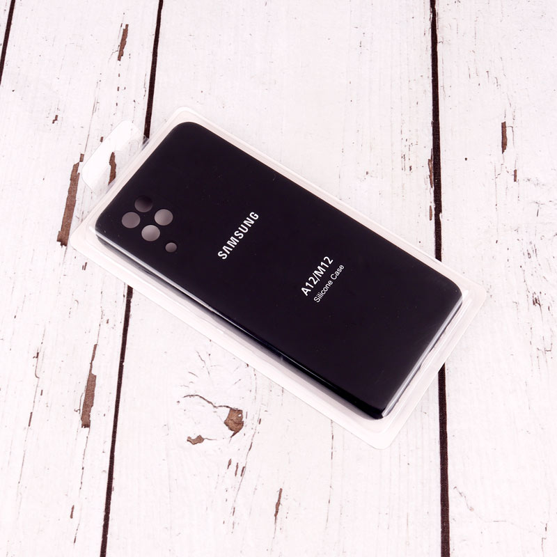 قاب سیلیکونی اصلی زیربسته سامسونگ Galaxy A12 / M12 محافظ لنزدار