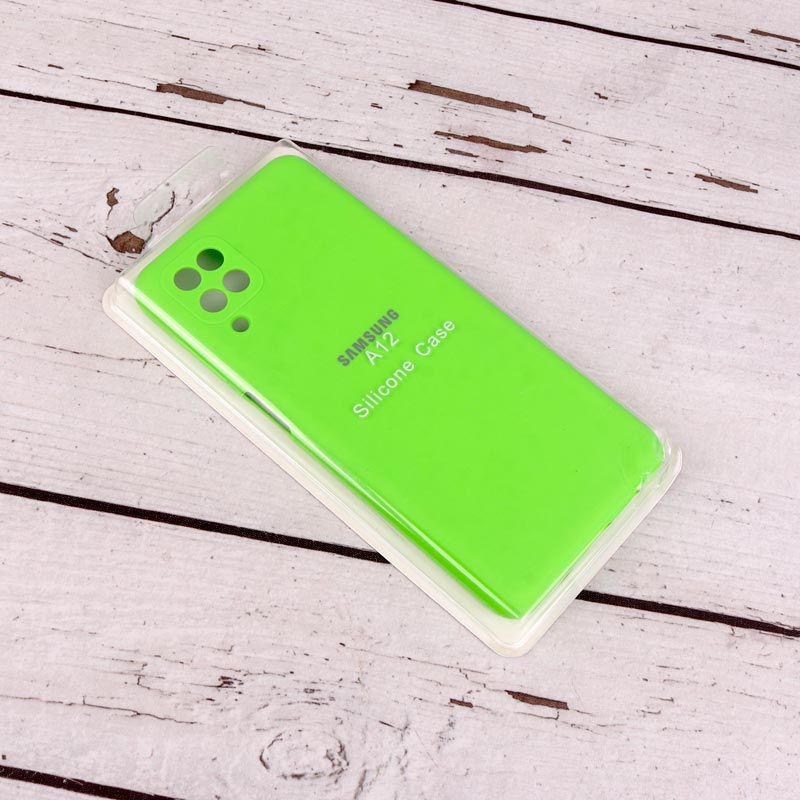 قاب سیلیکونی اصلی زیربسته سامسونگ Galaxy A12 / M12 محافظ لنزدار