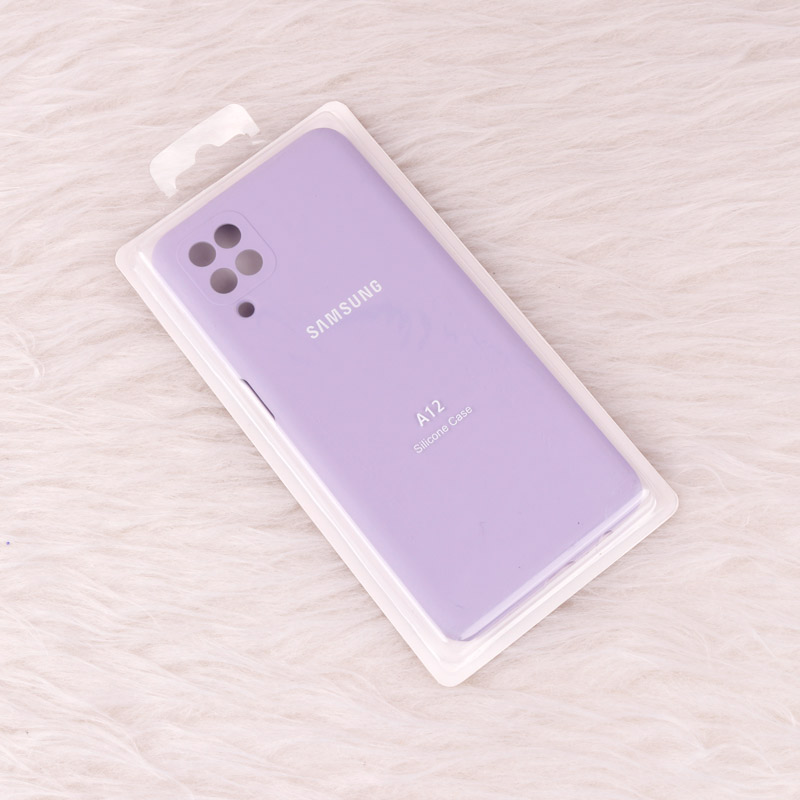 قاب سیلیکونی اصلی زیربسته سامسونگ Galaxy A12 / M12 محافظ لنزدار