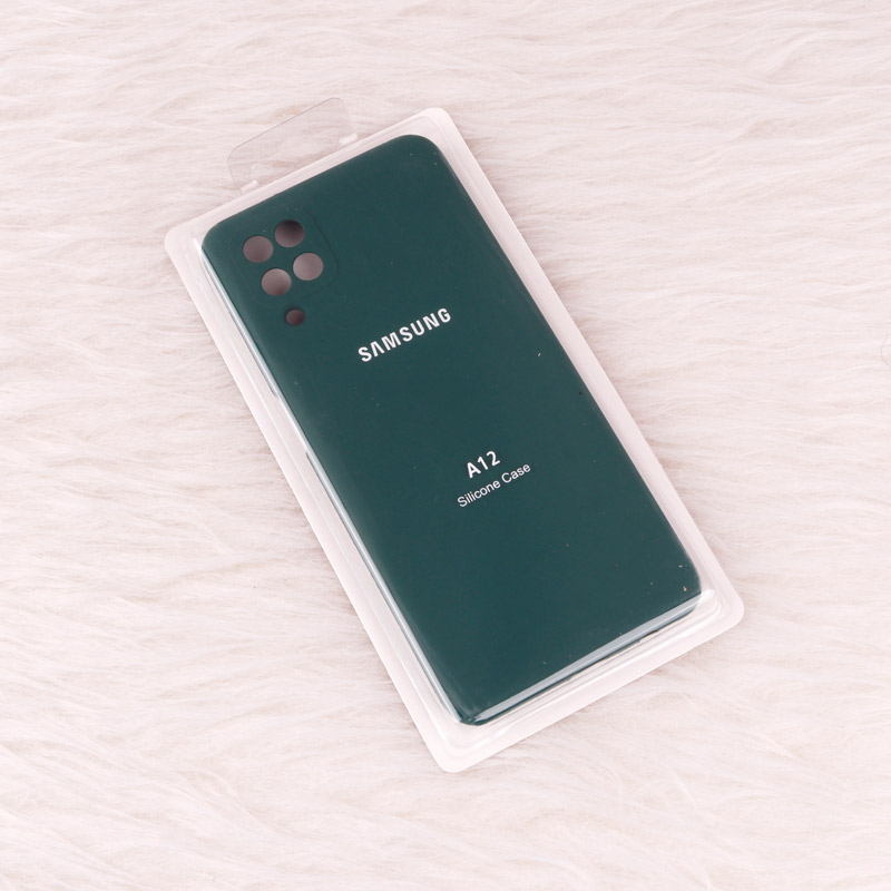 قاب سیلیکونی اصلی زیربسته سامسونگ Galaxy A12 / M12 محافظ لنزدار