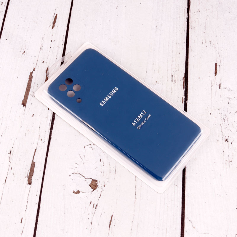 قاب سیلیکونی اصلی زیربسته سامسونگ Galaxy A12 / M12 محافظ لنزدار