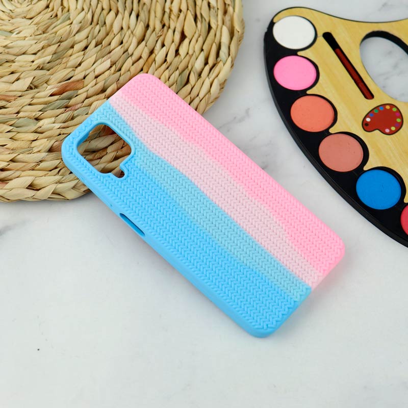 قاب سیلیکونی رنگین کمانی طرح بافت Samsung Galaxy A12