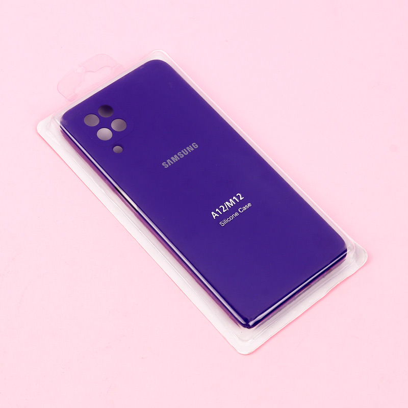 قاب سیلیکونی اصلی زیربسته سامسونگ Galaxy A12 / M12 محافظ لنزدار