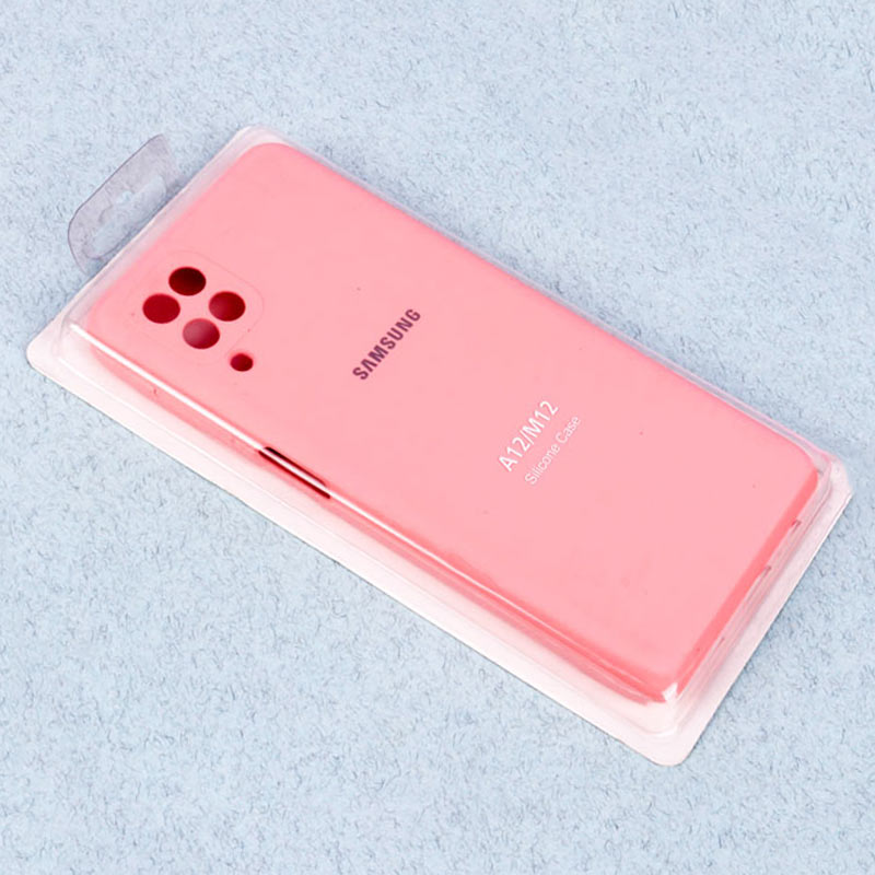 قاب سیلیکونی اصلی زیربسته سامسونگ Galaxy A12 / M12 محافظ لنزدار