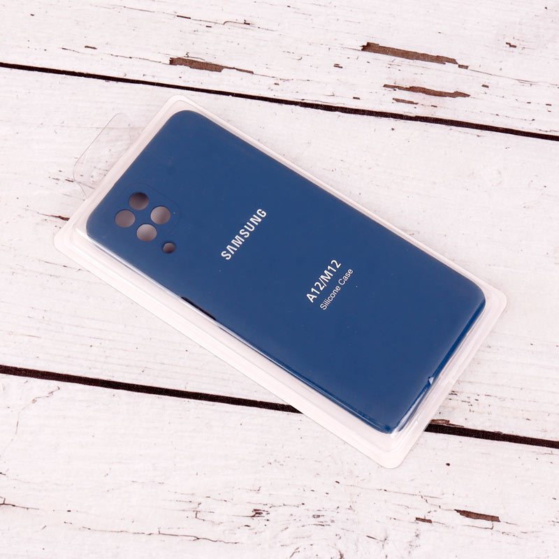 قاب سیلیکونی اصلی زیربسته سامسونگ Galaxy A12 / M12 محافظ لنزدار