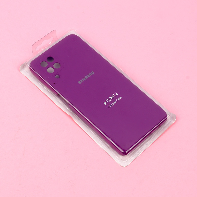 قاب سیلیکونی اصلی زیربسته سامسونگ Galaxy A12 / M12 محافظ لنزدار