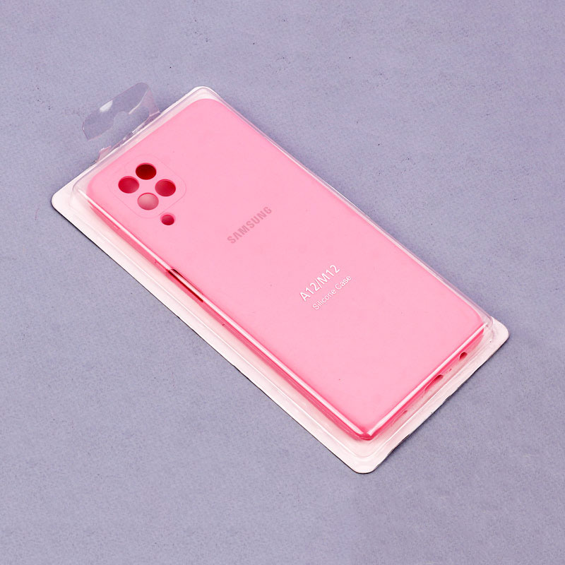 قاب سیلیکونی اصلی زیربسته سامسونگ Galaxy A12 / M12 محافظ لنزدار