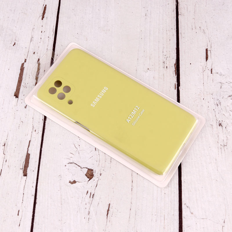 قاب سیلیکونی اصلی زیربسته سامسونگ Galaxy A12 / M12 محافظ لنزدار