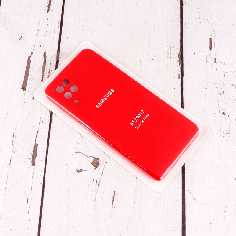 قاب سیلیکونی اصلی زیربسته سامسونگ Galaxy A12 / M12 محافظ لنزدار