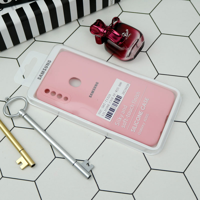 قاب سیلیکونی اصلی زیربسته سامسونگ Galaxy A20s محافظ لنزدار