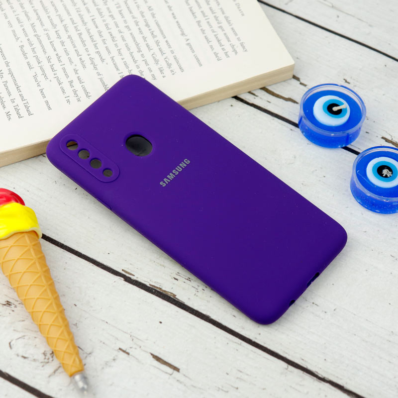 قاب سیلیکونی اصلی زیربسته سامسونگ Galaxy A20s محافظ لنزدار