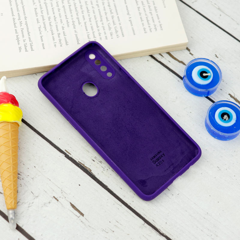 قاب سیلیکونی اصلی زیربسته سامسونگ Galaxy A20s محافظ لنزدار