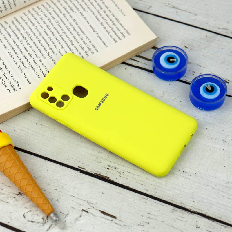 قاب سیلیکونی اصلی زیربسته سامسونگ Galaxy A21s محافظ لنزدار