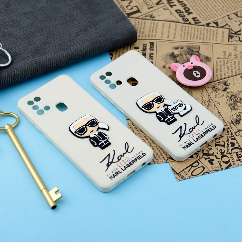 قاب سیلیکونی عروسکی کارل محافظ لنزدار Samsung Galaxy A21s