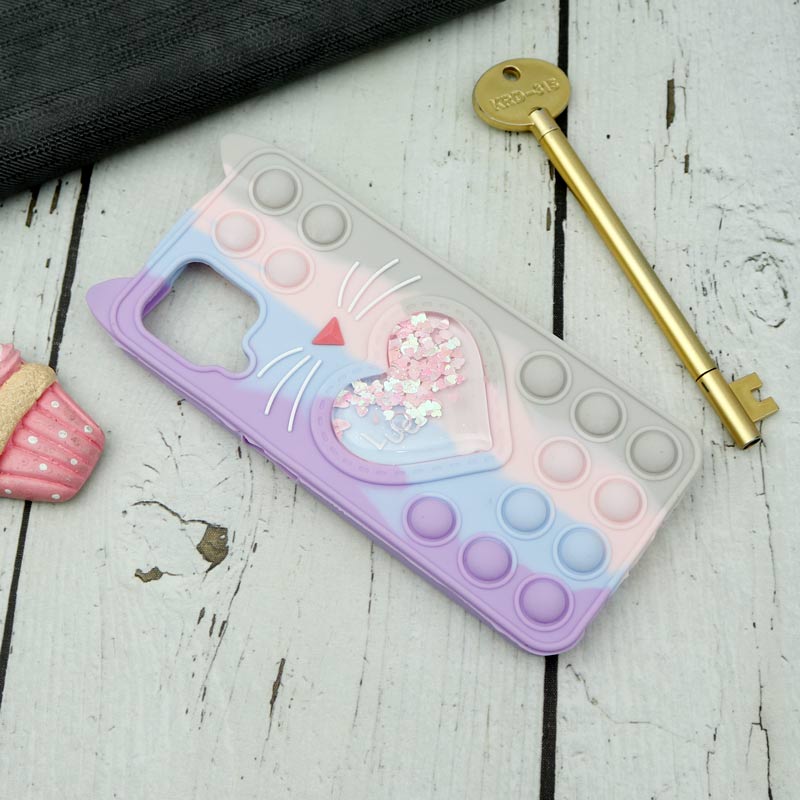 قاب اورجینال سیلیکونی آکواریومی Lucky Cat پاپیتی Samsung Galaxy A22 4G